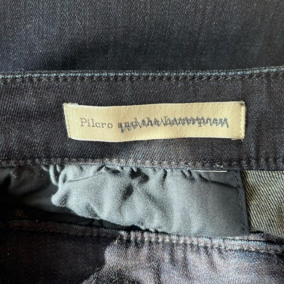 Anthropologie Pilcro Flare Jeans Dark Rinse Mid Rise Full Length - Picture 7 of 9